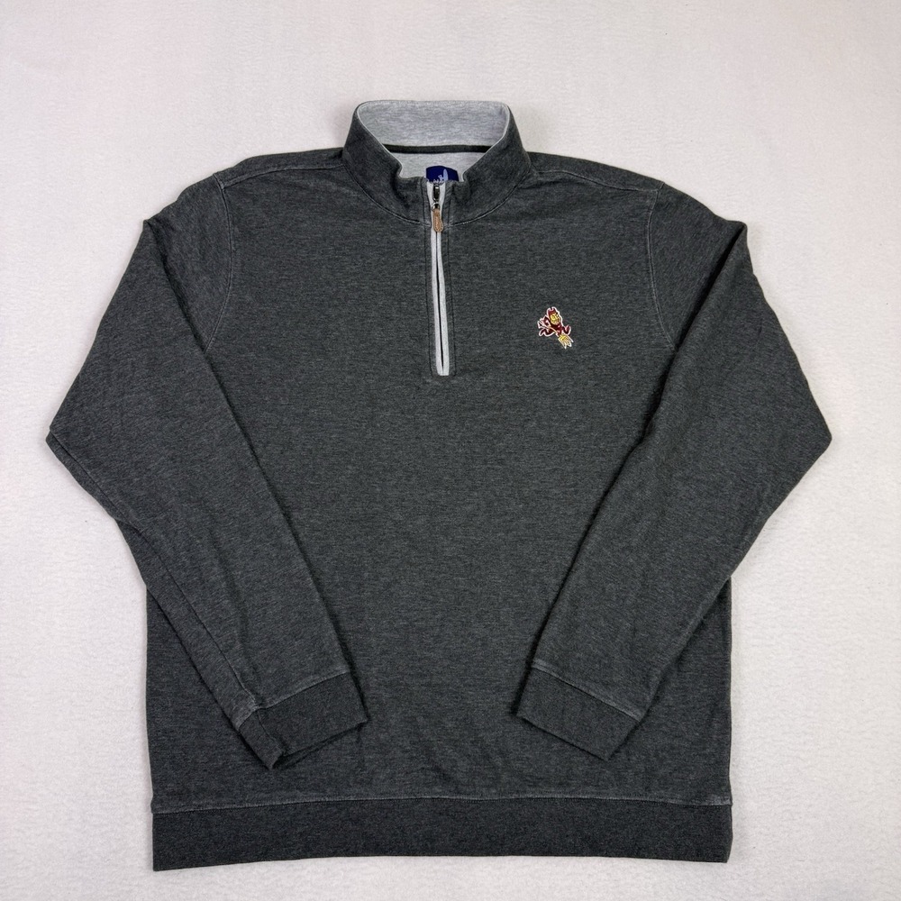 Johnnie-O Sully Mens Large ASU Arizona State Sun Devils Sparky 1/4 Zip Pullover